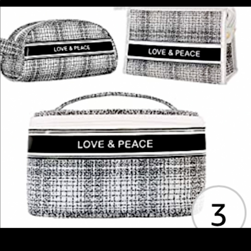 3pc makeup bag